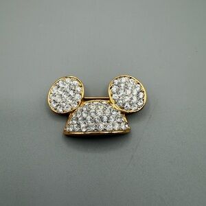 Gold and Silver Crystal Brooch